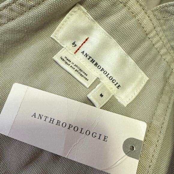 NEW Anthropologie Beige Sleeveless Baggy Wide Leg Palazzo Overall Jumpsuit Sz M - Picture 6 of 7